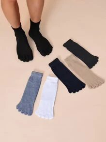 6pairs Men Five Toe Socks - Multicolor - View 2