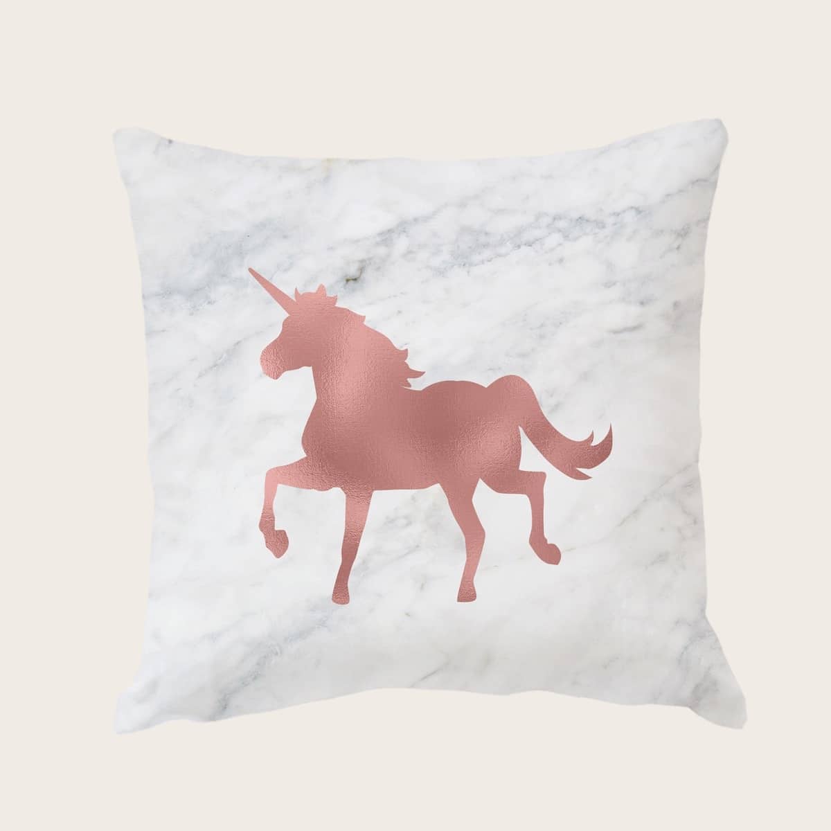 

Unicorn Print Cushion Cover Without Filler, Multicolor