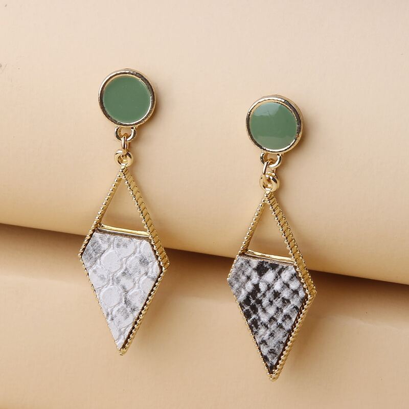 

Snakeskin Diamond Drop Earrings, Multicolor