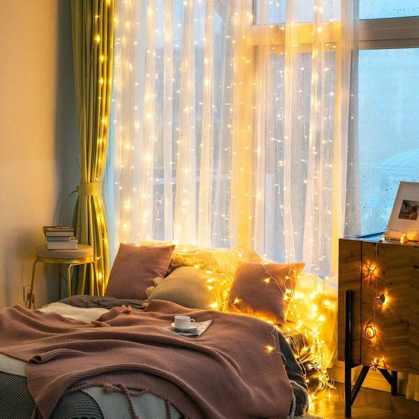 

1pc 3m String Light With 304pcs Bulb, Yellow