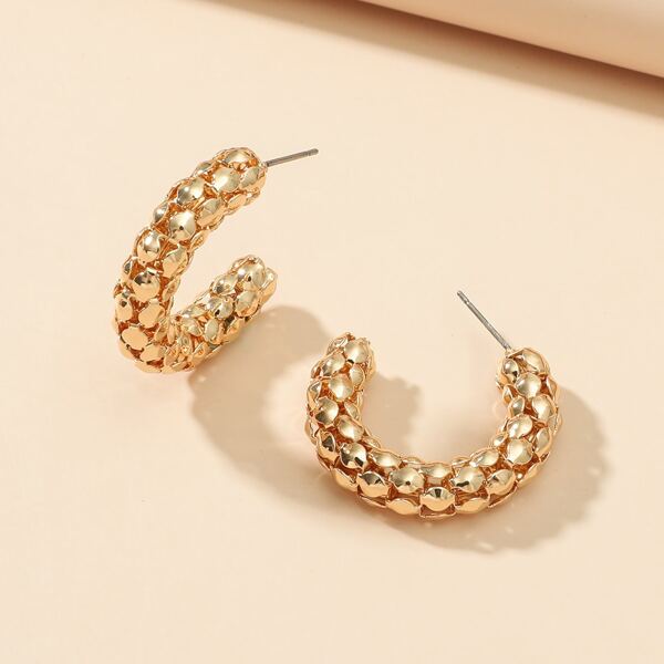 

Gold Cuff Hoop Earrings