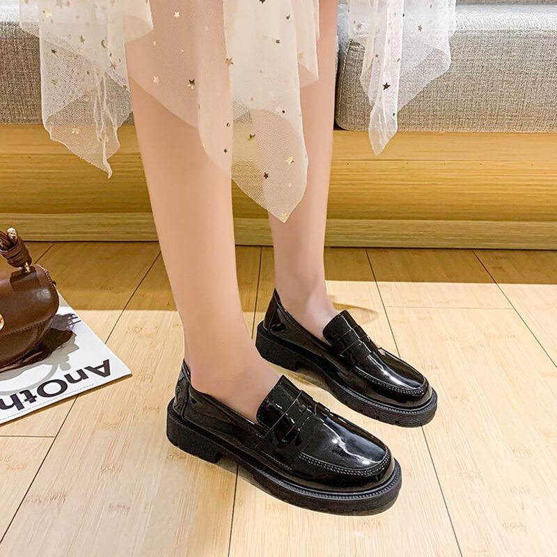 

Simple Slip On Loafers, Black