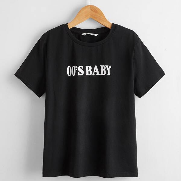 

Boys Letter Graphic Tee, Black