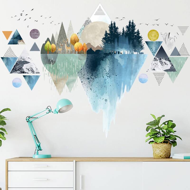 

Scenery Pattern Wall Sticker, Multicolor