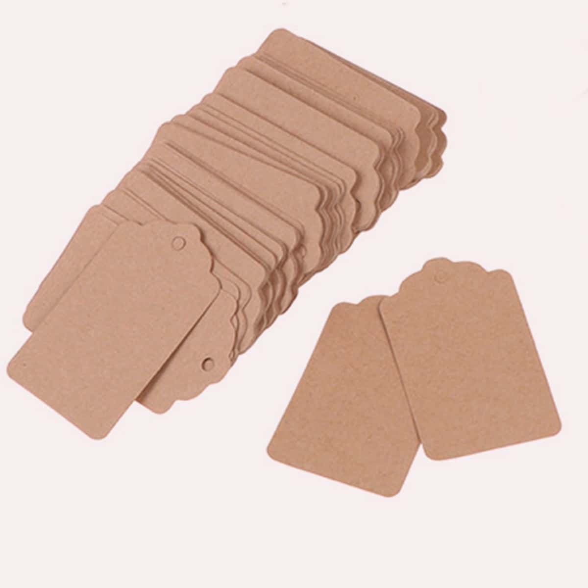 

100pcs Party Favor Gift Tag, Khaki