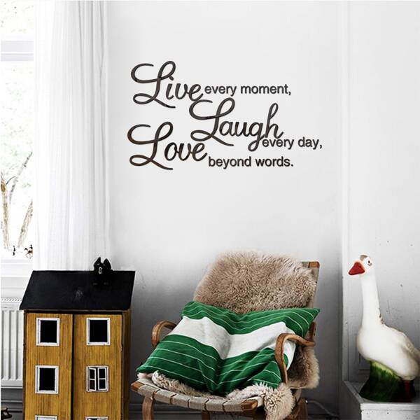 

Slogan Graphic Wall Sticker, Black
