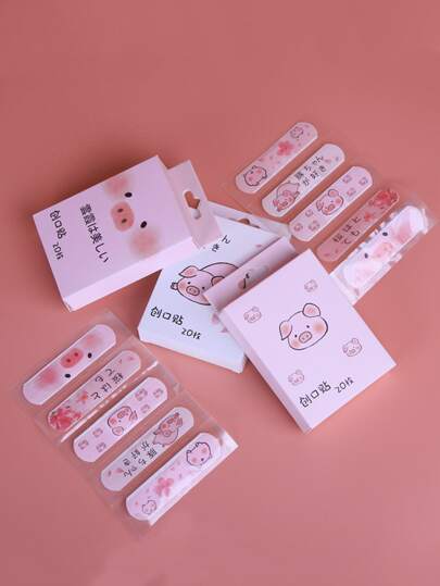 20pcs Random Cartoon Pig Bandage