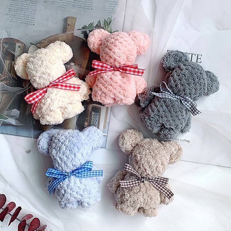

1pc Random Bear Shaped Hand Towel, Multicolor