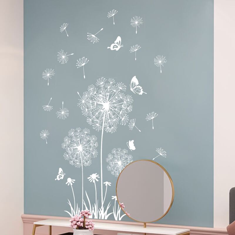 

Dandelion Print Wall Sticker, White