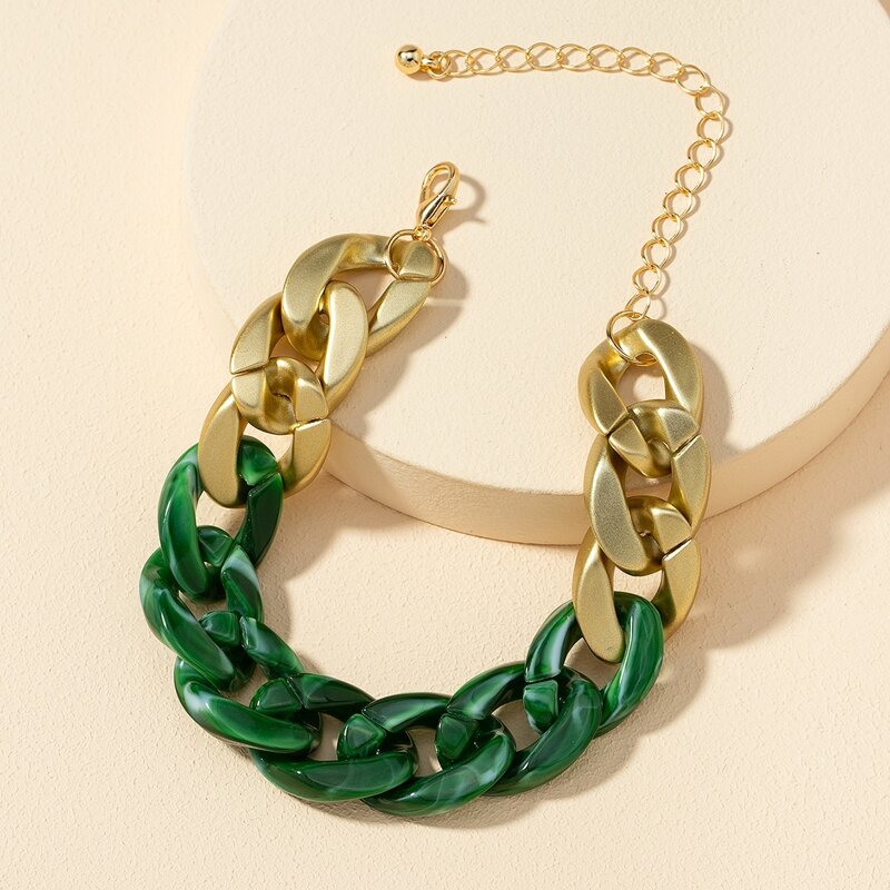 

Color Block Chain Bracelet, Multicolor