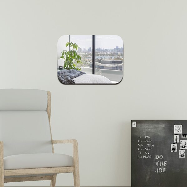 

Square Mirror Surface Wall Sticker, Silver