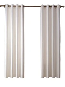 素色單面遮光窗簾 - 白色 - 查看 3