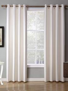 素色單面遮光窗簾 - 白色 - 查看 4