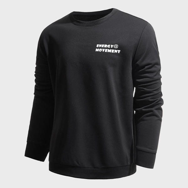 

Men Letter Graphic Sweatshirt, Black