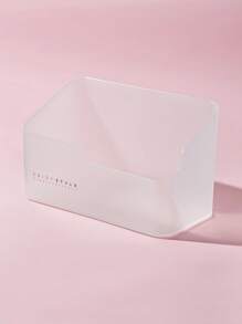 Clear Cosmetic Storage Box, 1pc Multifunctional Makeup Organizer, Cosmetic Storage Organizer, Lipstick Display Rack, Lotion Storage Box, Desktop Sundries Storage Box For Dresser, Bathroom, Office, Vanity & Countertop - White - View 3