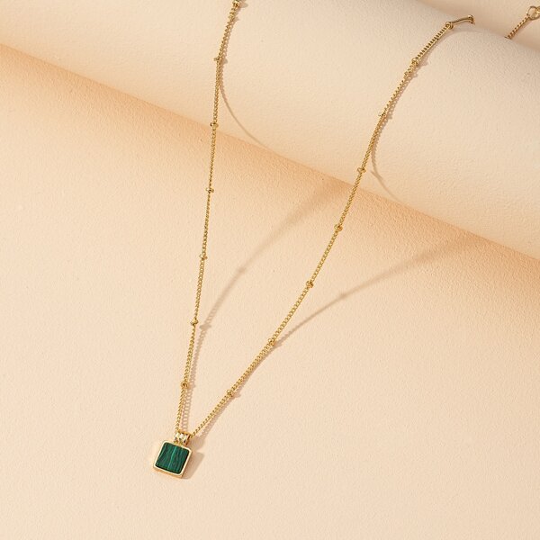 

Geo Charm Necklace, Gold