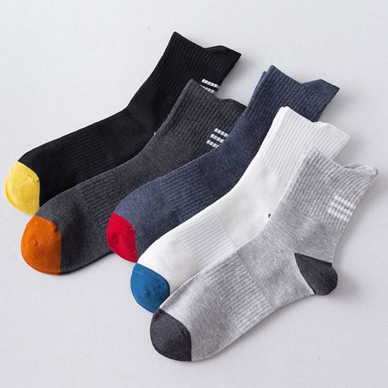 

Guys 5pairs Solid Crew Socks, Multicolor