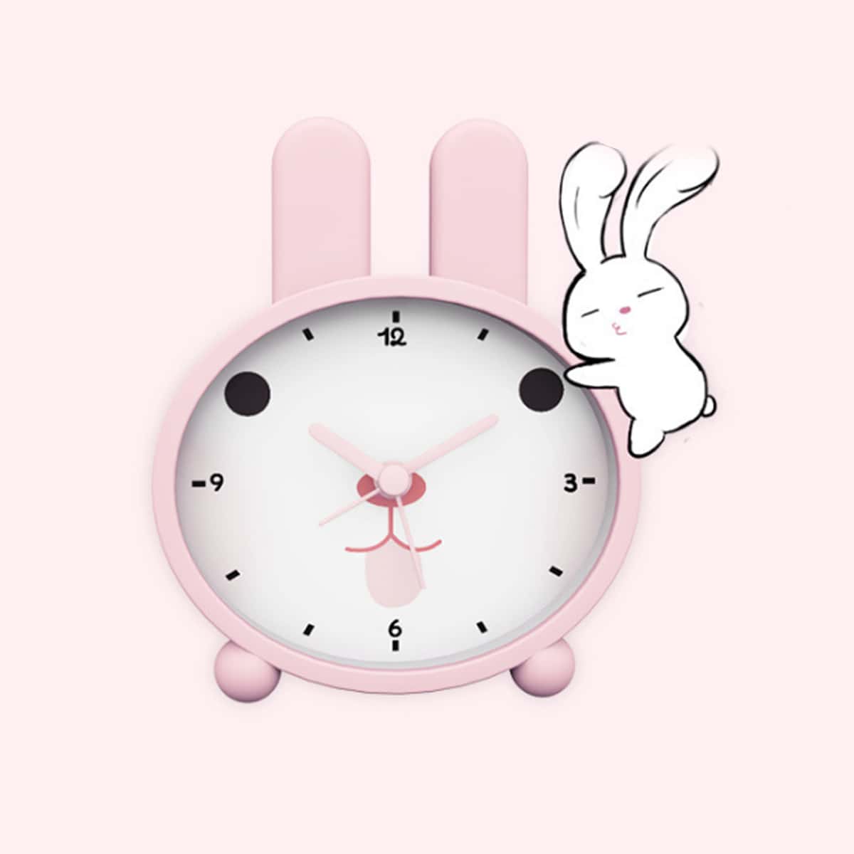 

Cartoon Rabbit Design Alarm Clock, Pink