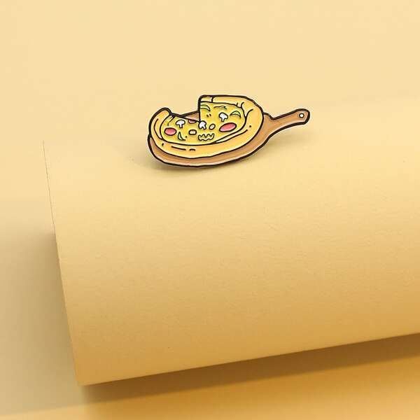 

Pizza Design Brooch, Multicolor