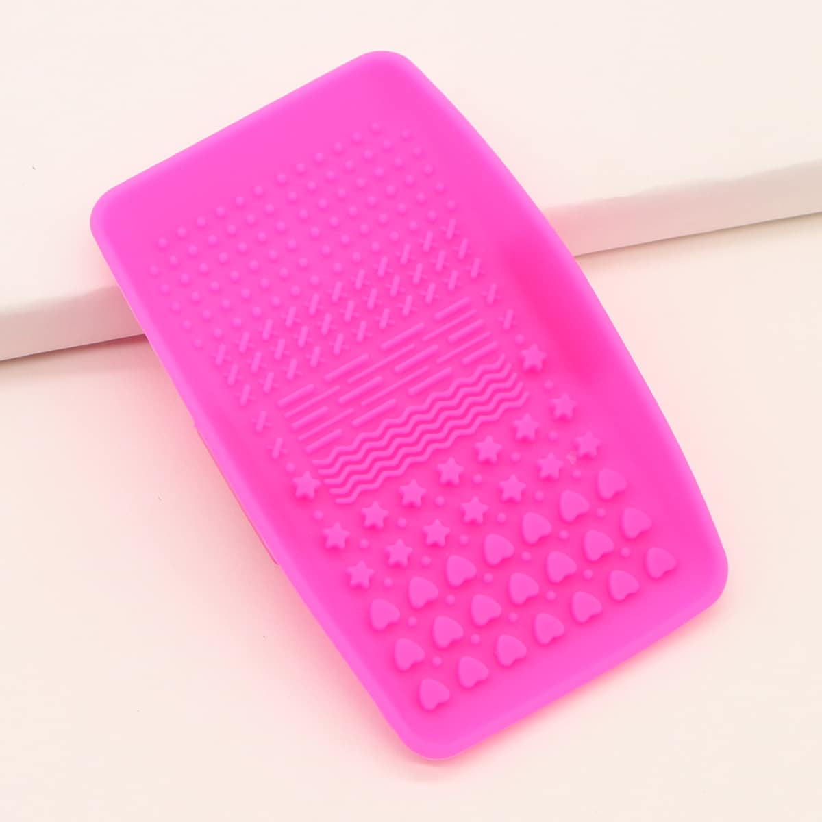 

1pc Makeup Brush Cleaning Tool, Hot pink
