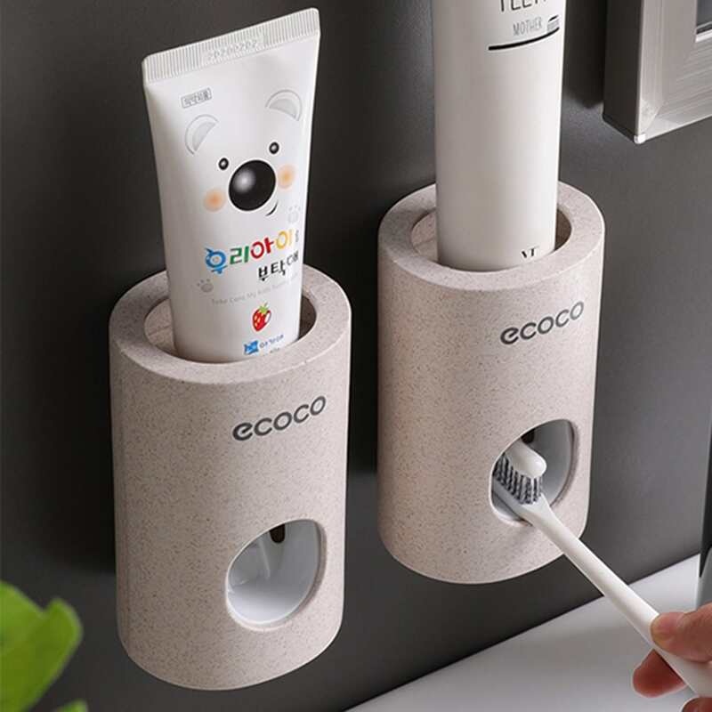 

1pc Wall-mounted Toothpaste Squeezer, Khaki