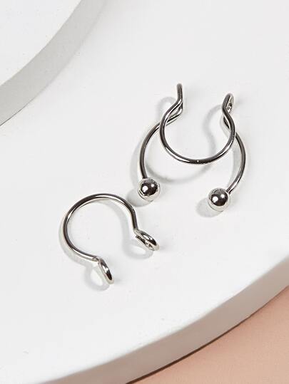 2pcs Simple Nose Ring