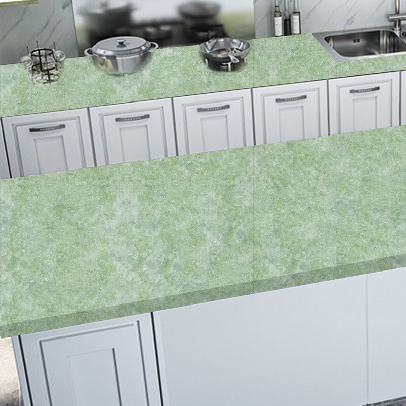 

1sheet Marble Pattern Wall Sticker, Green