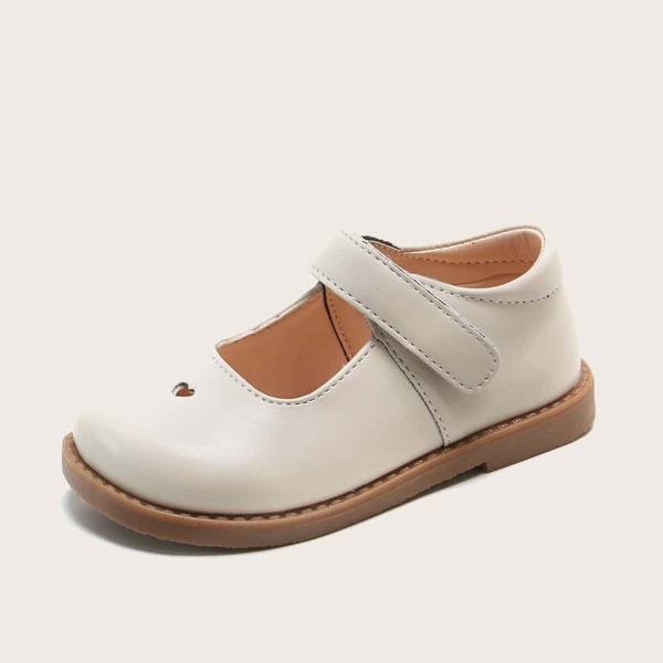 

Toddler Girls Hollow Heart Flats, Beige