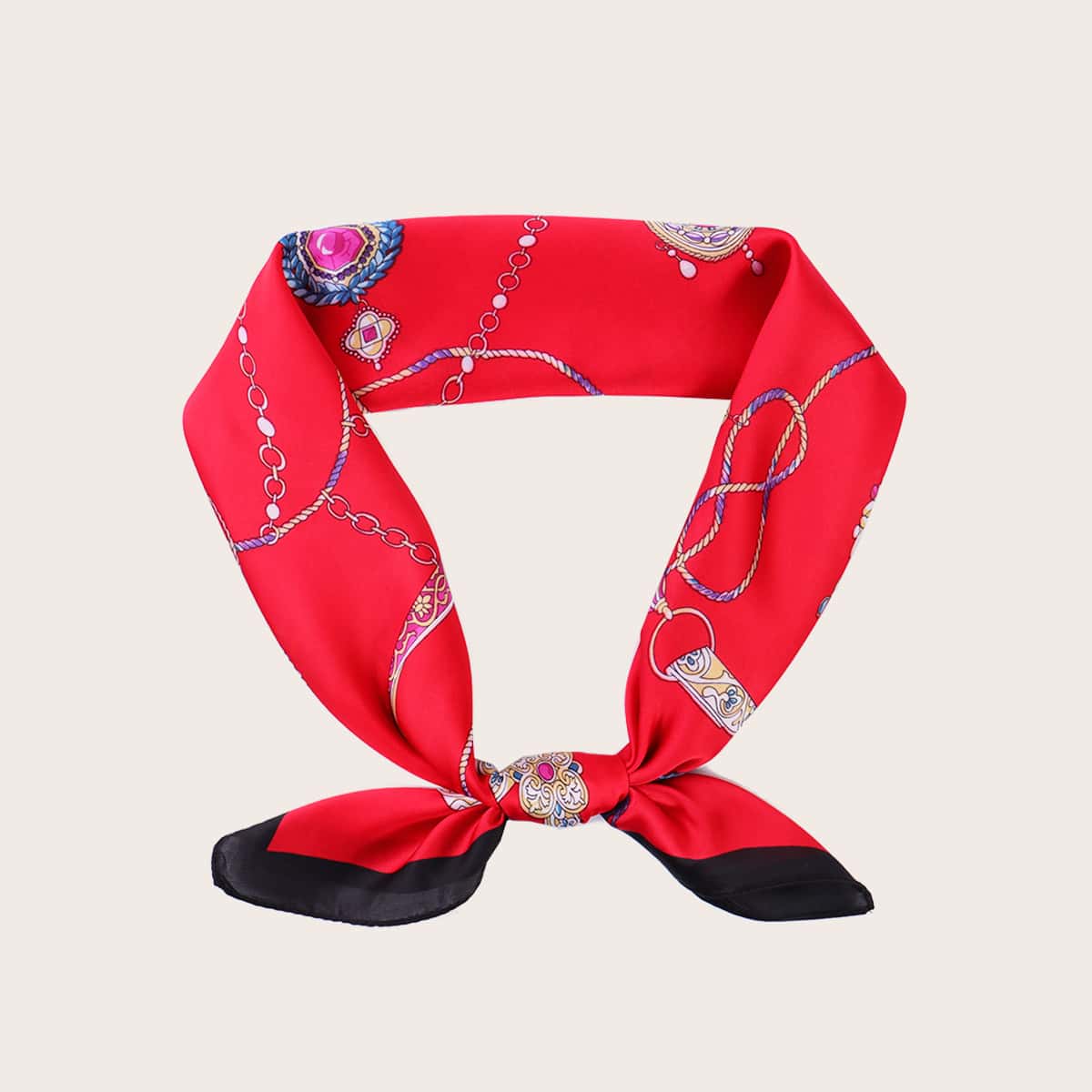 

Tassel Print Bandana, Red