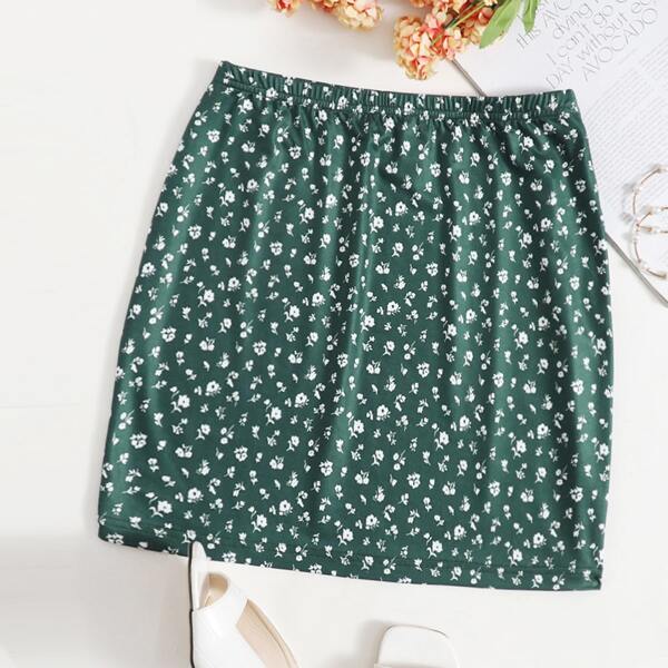 

Ditsy Floral Elastic Waist Skirt, Multicolor