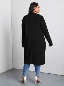 SHEIN LUNE Camiseta bajo túlipan cruzada - Negro - Ver 2