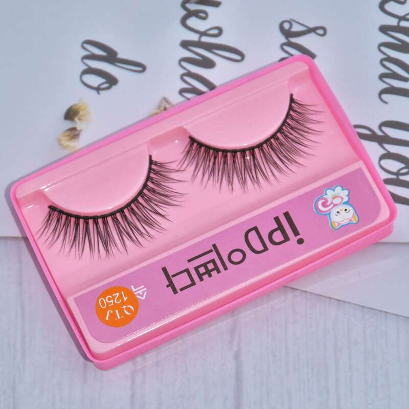 

1pair Natural Thick False Eyelash & 1pc Brush, Black