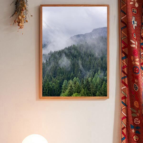 

Forest Pattern Wall Painting Without Frame, Multicolor