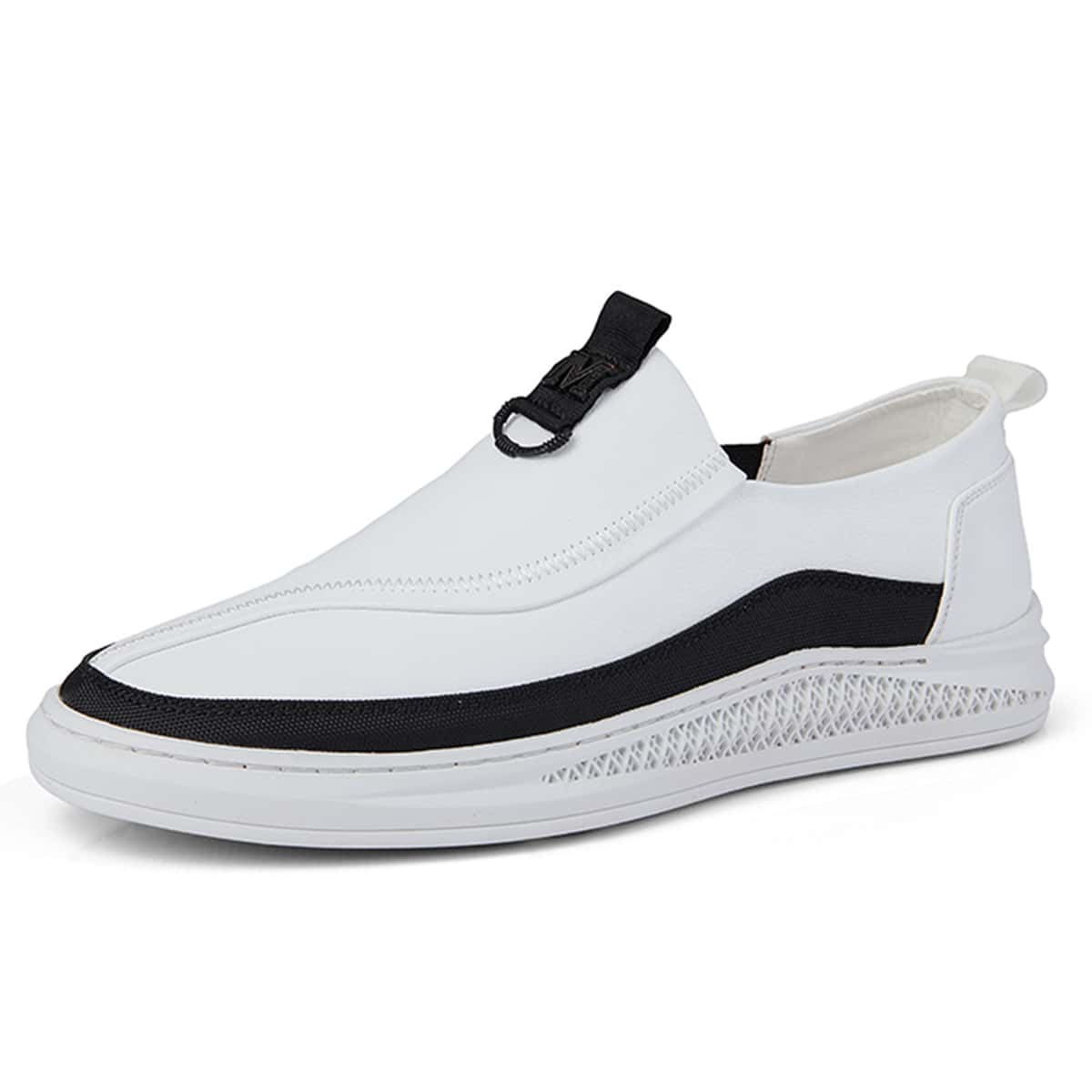 

Guys Stitch Detail Slip On Loafers, White
