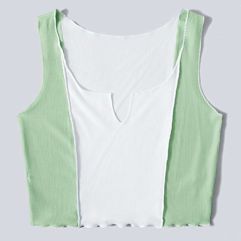 

Colorblock Lettuce Trim Top, Multicolor
