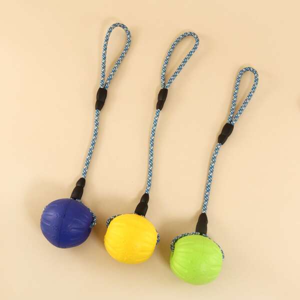 

1pc Random Color Ball Shaped Pet Chew Toy, Multicolor