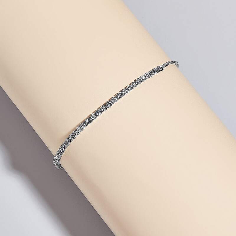 

1pc Rhinestone Bracelet, Silver