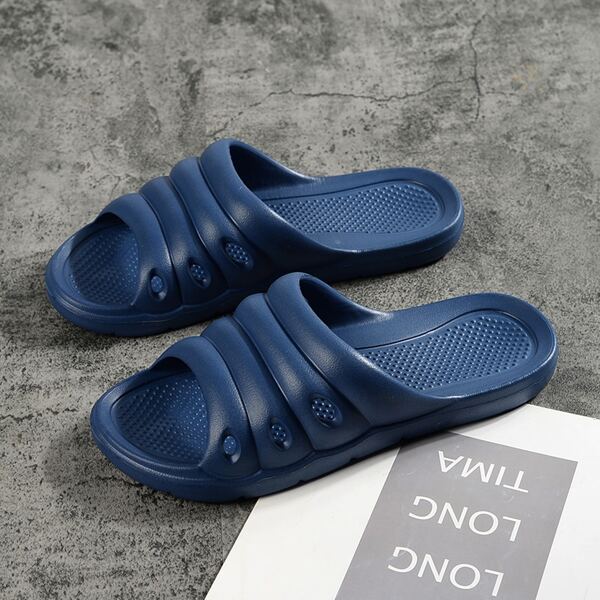 

Men Cut-out Shower Slippers, Blue