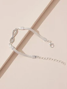 水鑽無窮裝飾手鐲 - 銀色 - 查看 3