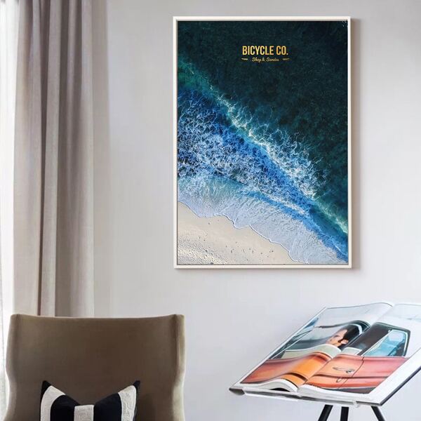 

Sea Print Wall Painting Without Frame, Multicolor