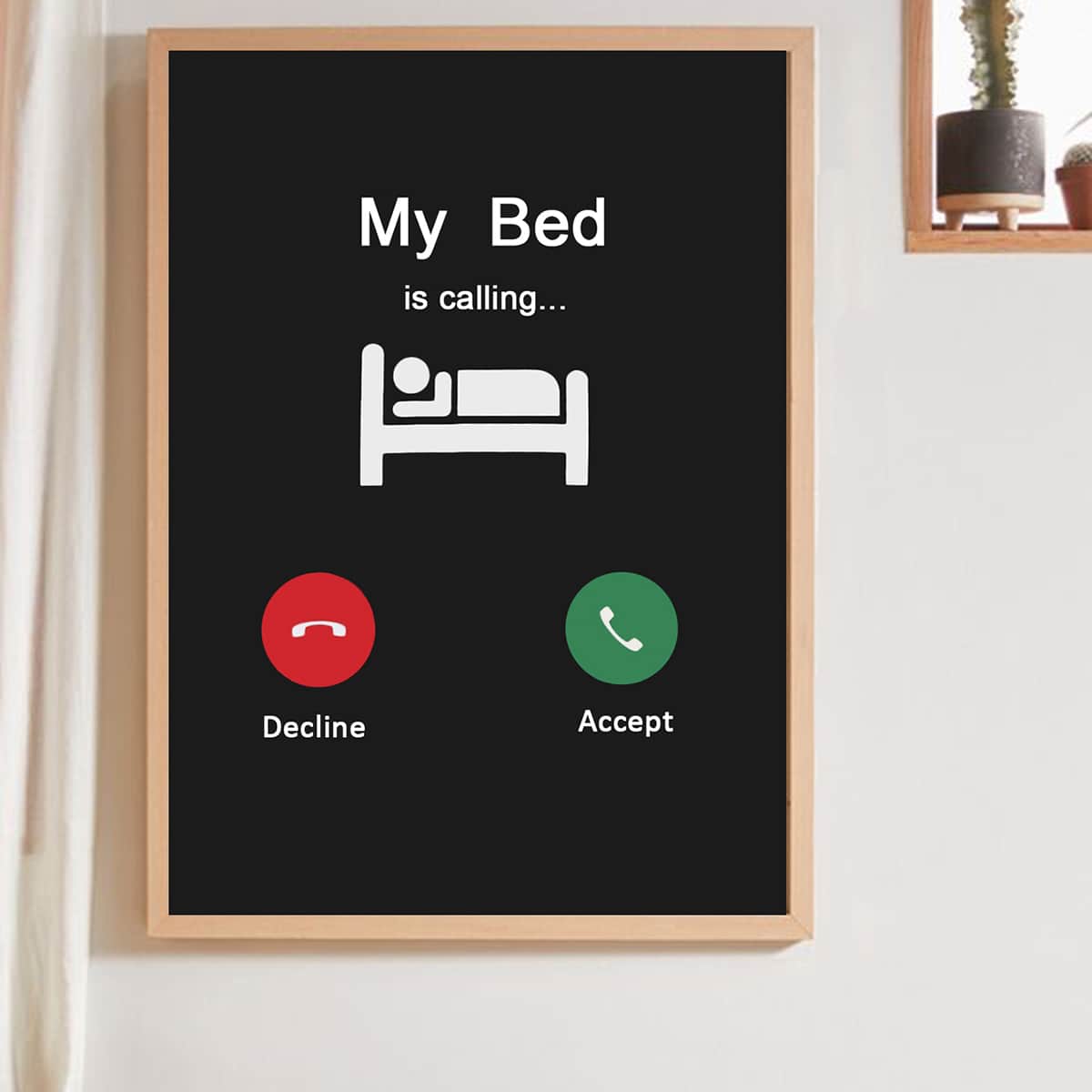 

Voice Call Pattern Wall Painting Without Frame, Black