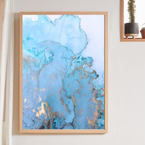

Marble Pattern Wall Painting Without Frame, Multicolor