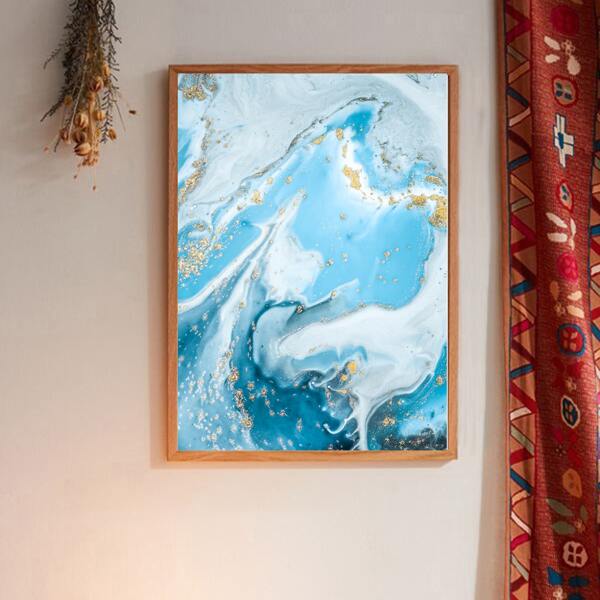 

Marble Quicksand Wall Painting Without Frame, Multicolor
