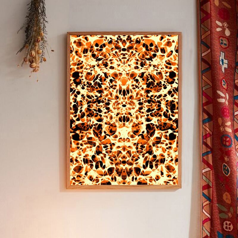 

Graphic Print Wall Painting Without Frame, Multicolor