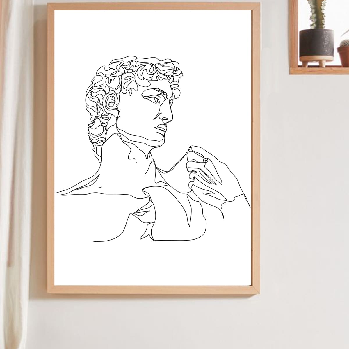 

Figure Graphic Wall Painting Without Frame, White