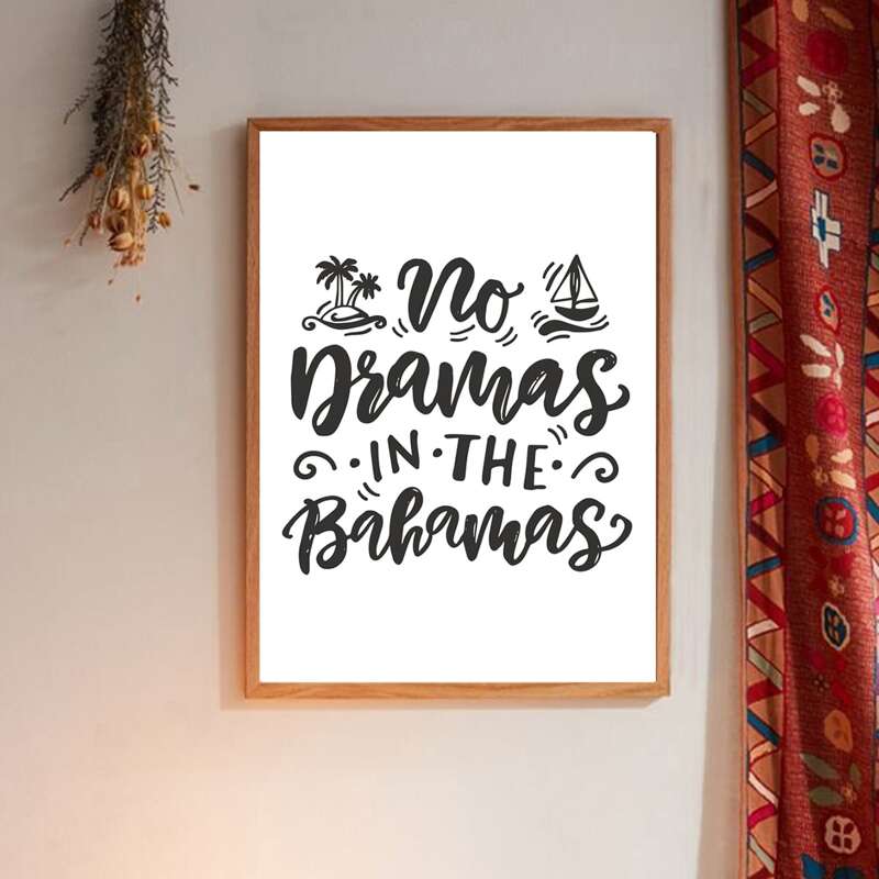 

Slogan Graphic Wall Painting Without Frame, White