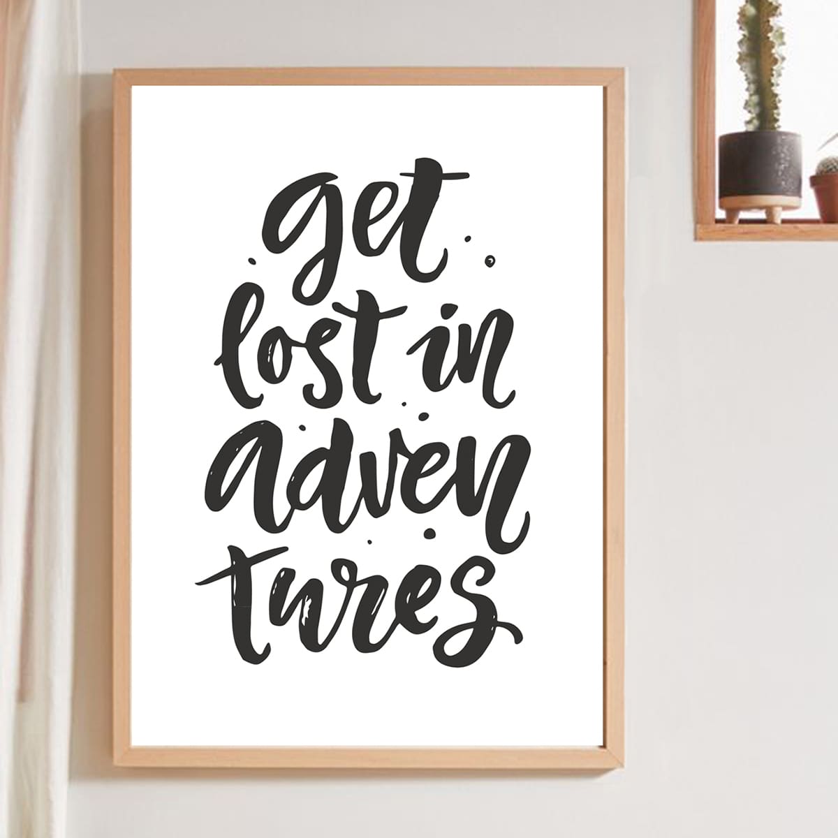 

Slogan Graphic Wall Painting Without Frame, White