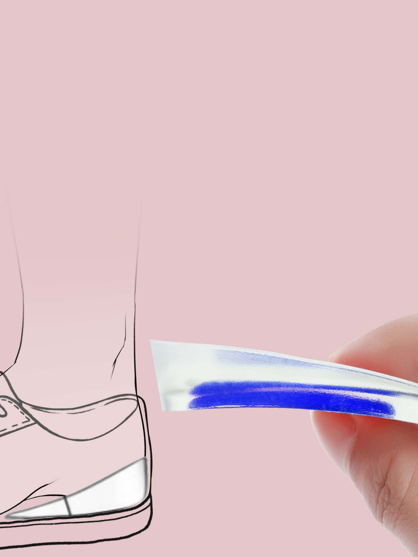 1pair Gel Heel Cup - Blue - View 3