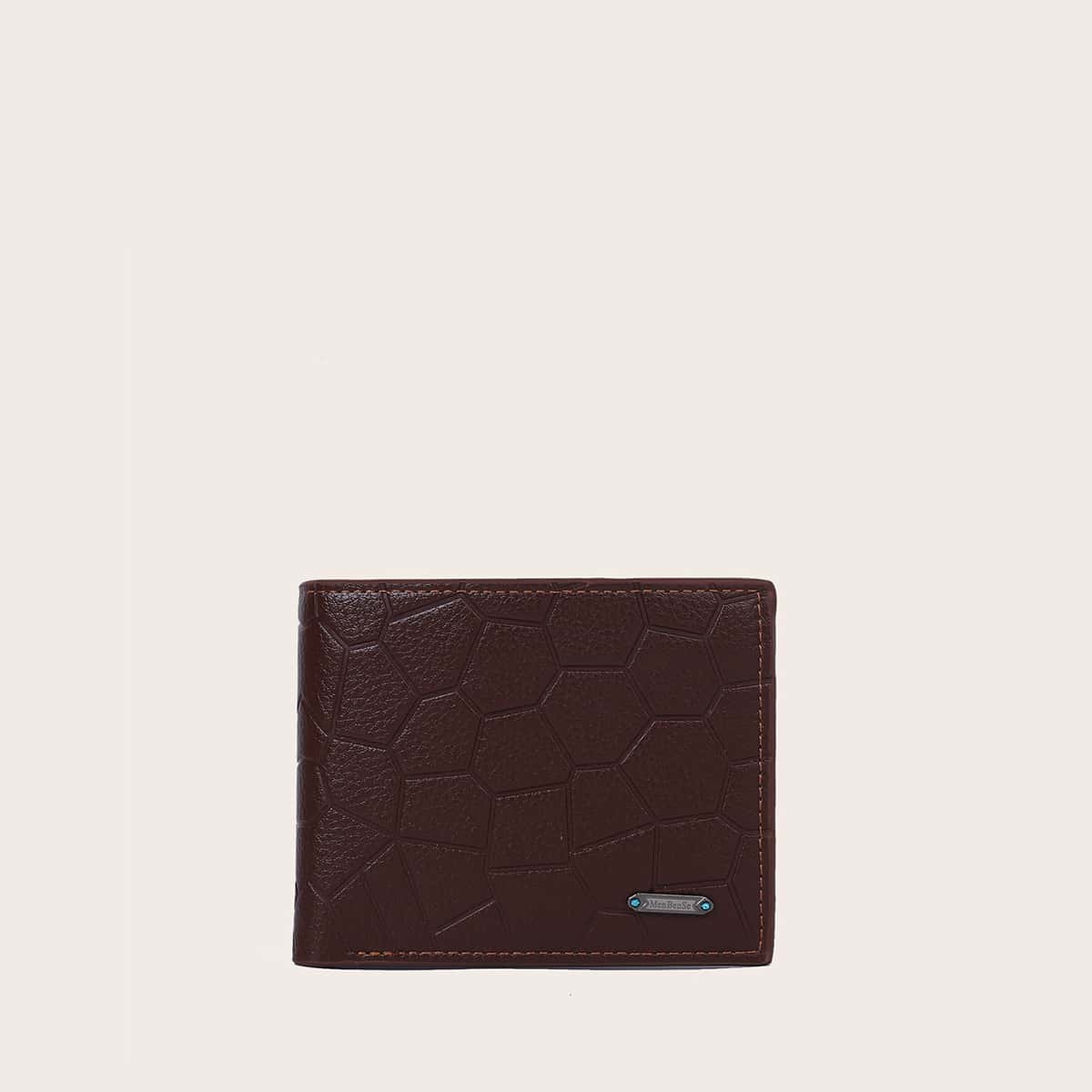 

Guys Textured Fold Over Small Wallet, Brown