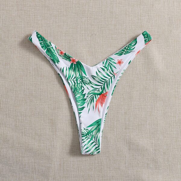 

Tropical Random Print High Cut Bikini Panty, Multicolor